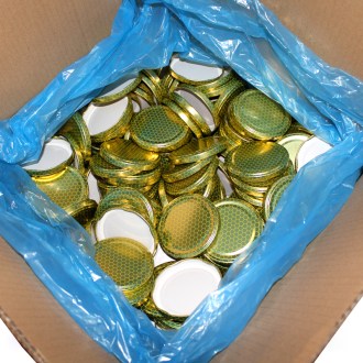 Twist Off 82er TO Deckel - gold Waben - 700 Stück - ganzer Karton